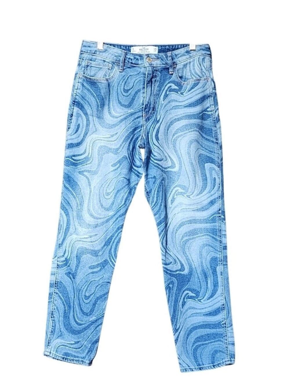 Blue Swirl Pattern Jeans